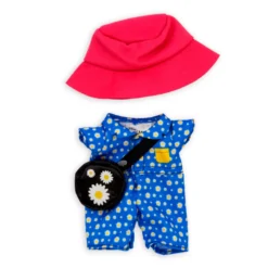 NuiMOs Small Plush Jumpsuit With Crossbody Bag And Bucket Hat