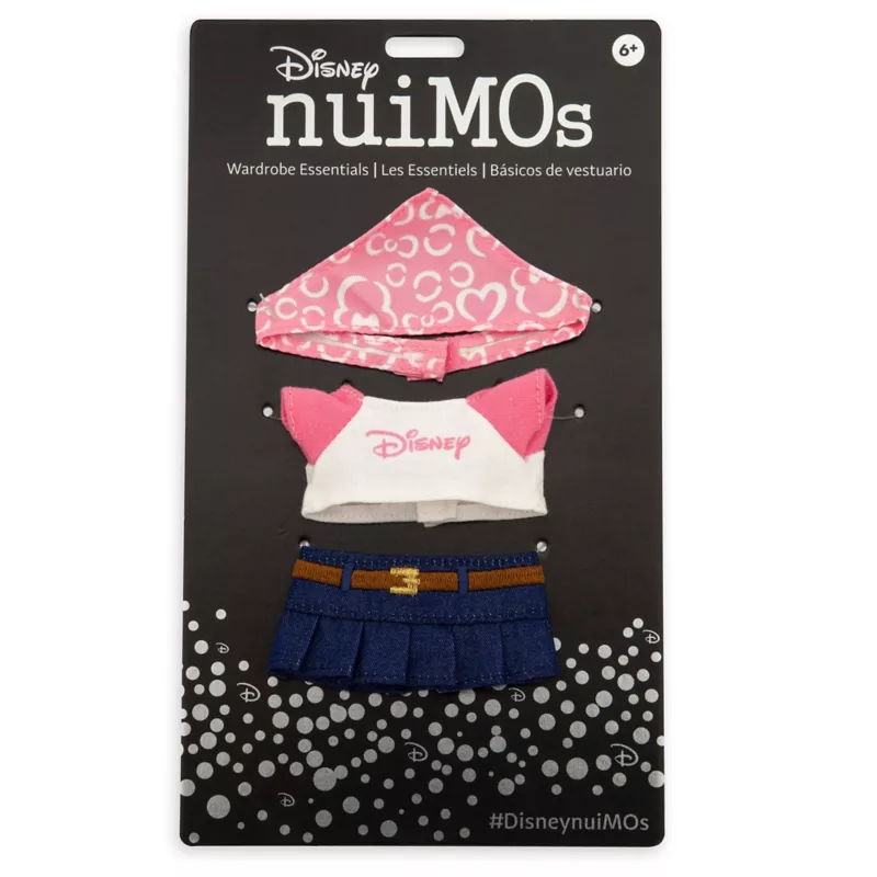 Disney NuiMOs Outfit, Denim Skirt With Disney Logo T-Shirt And Pink Bandana - Image 3
