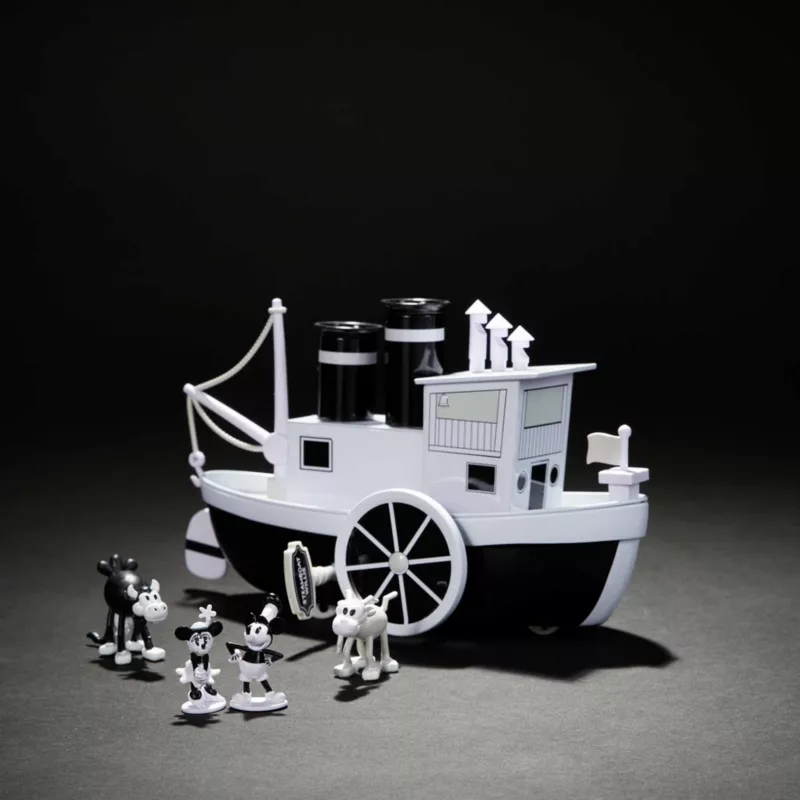 Mickey And Minnie Mouse Steamboat Willie Musical Boat - Disney100 - Image 2