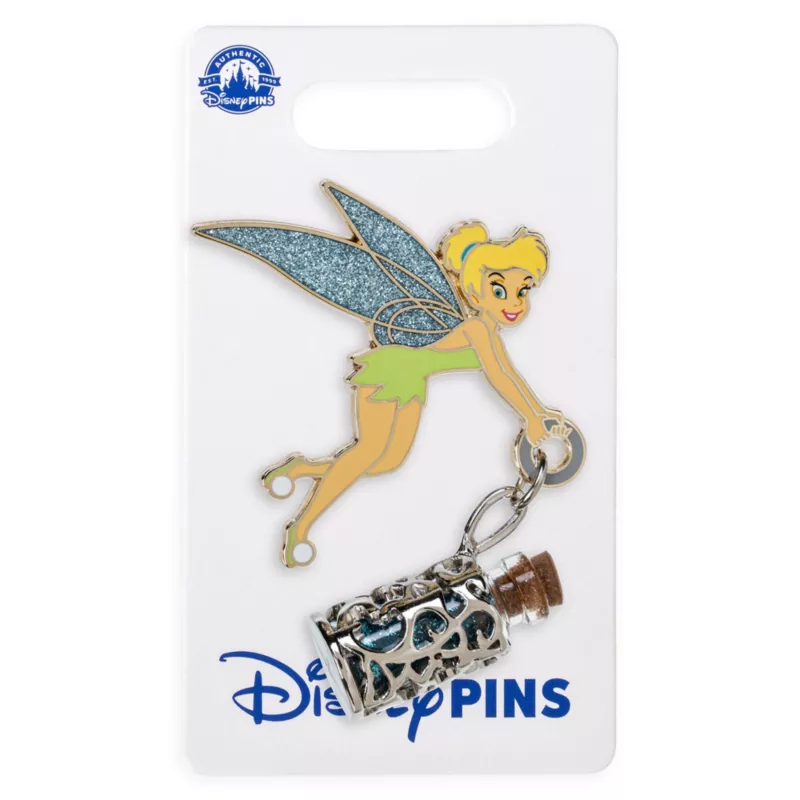 Tinker Bell Pin With Glitter Vial Dangler, Peter Pan - Image 2