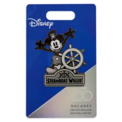 Mickey Mouse As Steamboat Willie Pin - Disney100, Limited Release 9 Mickey Mouse As Steamboat Willie Pin - Disney100, Limited Release -Disney 466043737691 3